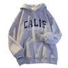 Sudadera con capucha para niño forrada de terciopelo: Acogedor, Moderno y de Corte Holgado para Otoño e Invierno