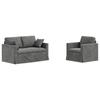 Sofa Set 2 Pcs Dark Grey 138 X 78 X 80 Cm Velvet
