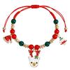 European and American Christmas Ornaments, Hand-woven Beaded Bracelet Sets, Snowman Elk Bells, Chinese Red Jewelry Gifts
