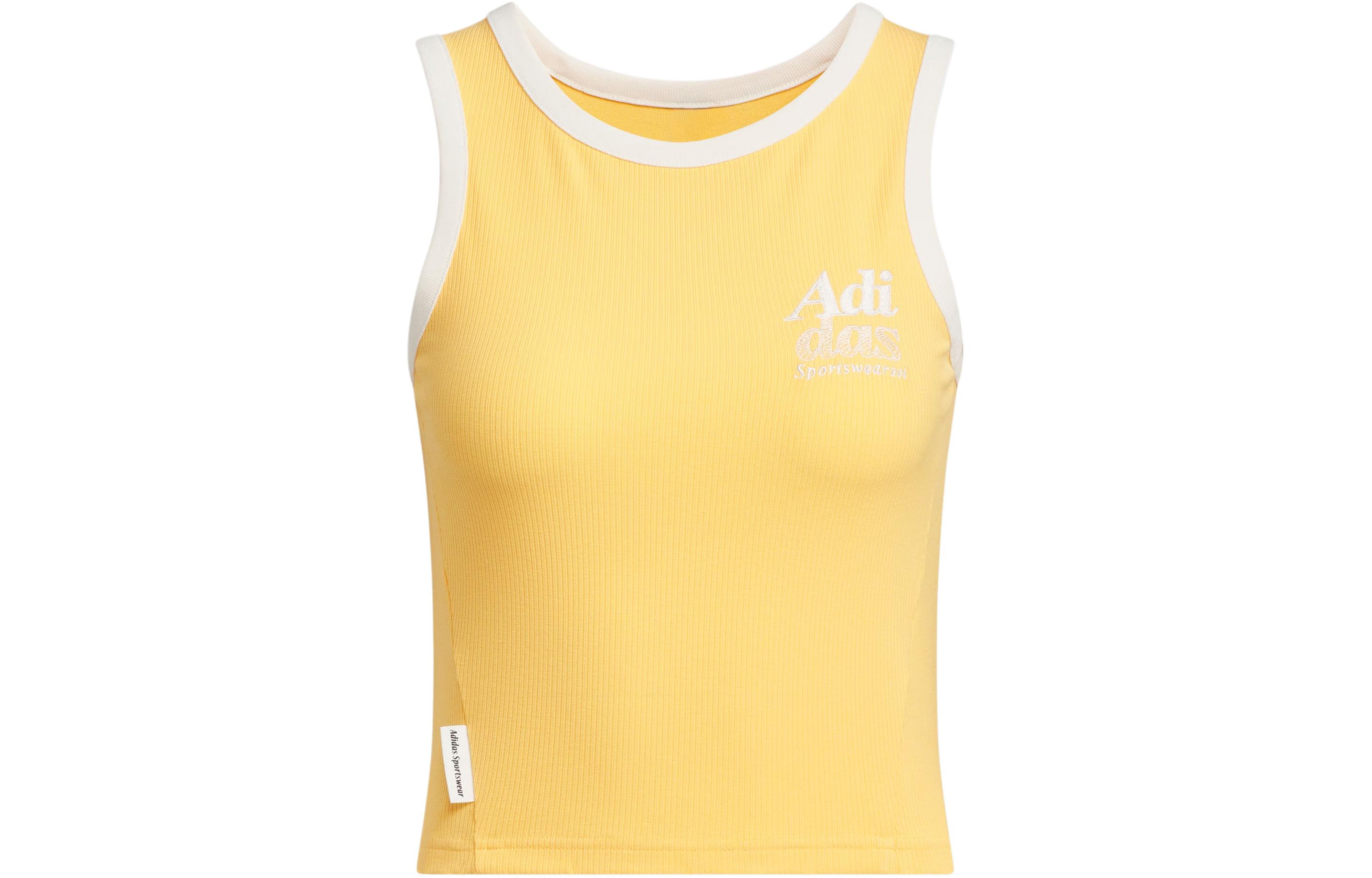 Adidas Logo Tank Top Sport Vests Women s Apricot Yellow JI6874 XS