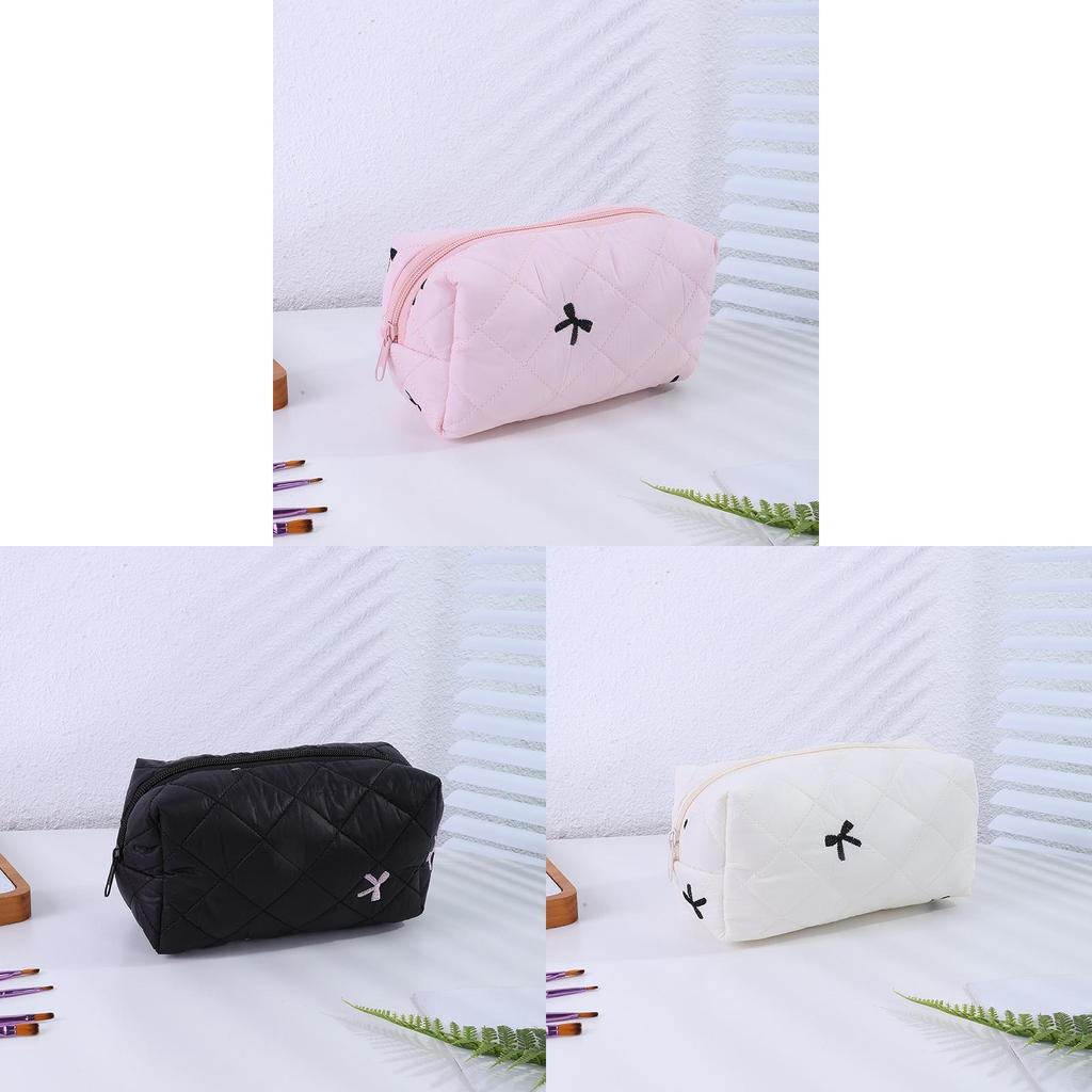 Cute Polyester Cosmetic Pouch With Butterfly Design For Travel And Daily Use