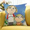 C-Charlie And L-Lola World Various Sizes Square Pillow Case For Car Home Bedchamber Decor