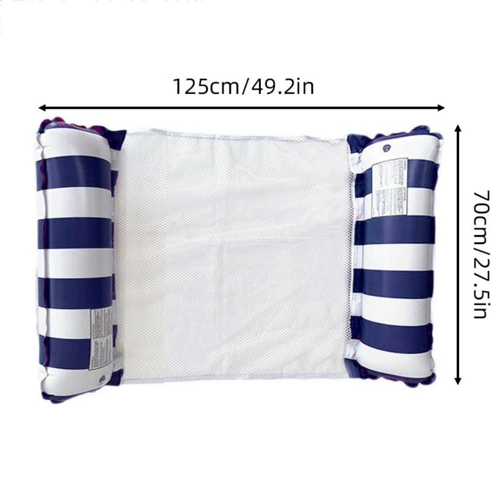 Swimming Pool Inflatable Float Hammock Foldable Summer Beach Leisure Striped Inflatable Lounge Chair Water Party Accessories