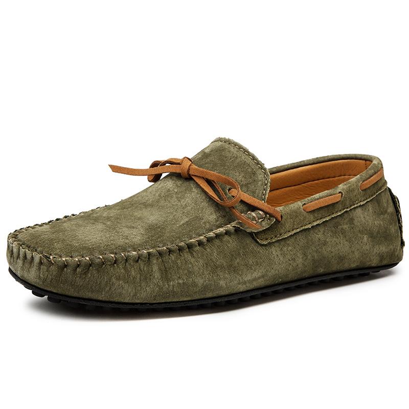 Fashion Suede Leather Men's Loafers Handmade Man Casual Shoes Breathable Driving Walking Shoes Leisure Walk Moccasins New Slip on Flats