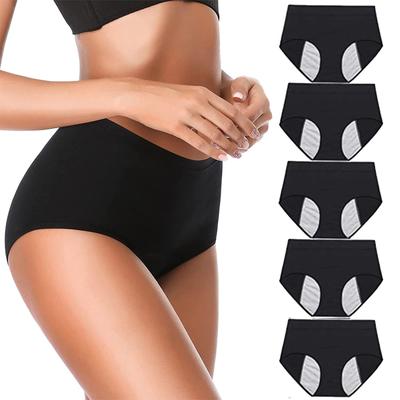 5pc Women Solid Color Patchwork Briefs Panties Underwear Knickers Bikini Underpants