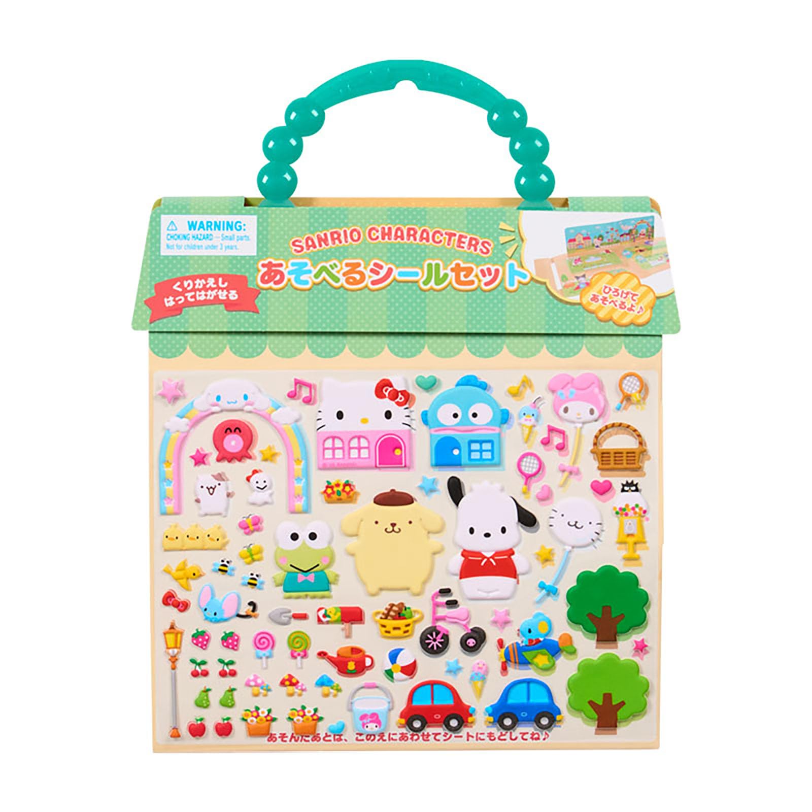 Sanrio Playable Sticker Set featuring Sanrio Paper Toy for Ages 3 and 155306 Characters, Mount (PP), Stickers PVC, Children, Up,