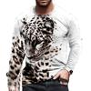 Camiseta de Manga Larga Retro para Hombre Camisa con Estampado de Animales Ropa con Patrón de Animales Ropa Urbana Top de Manga Talla Grande para Hombre XS-5XL