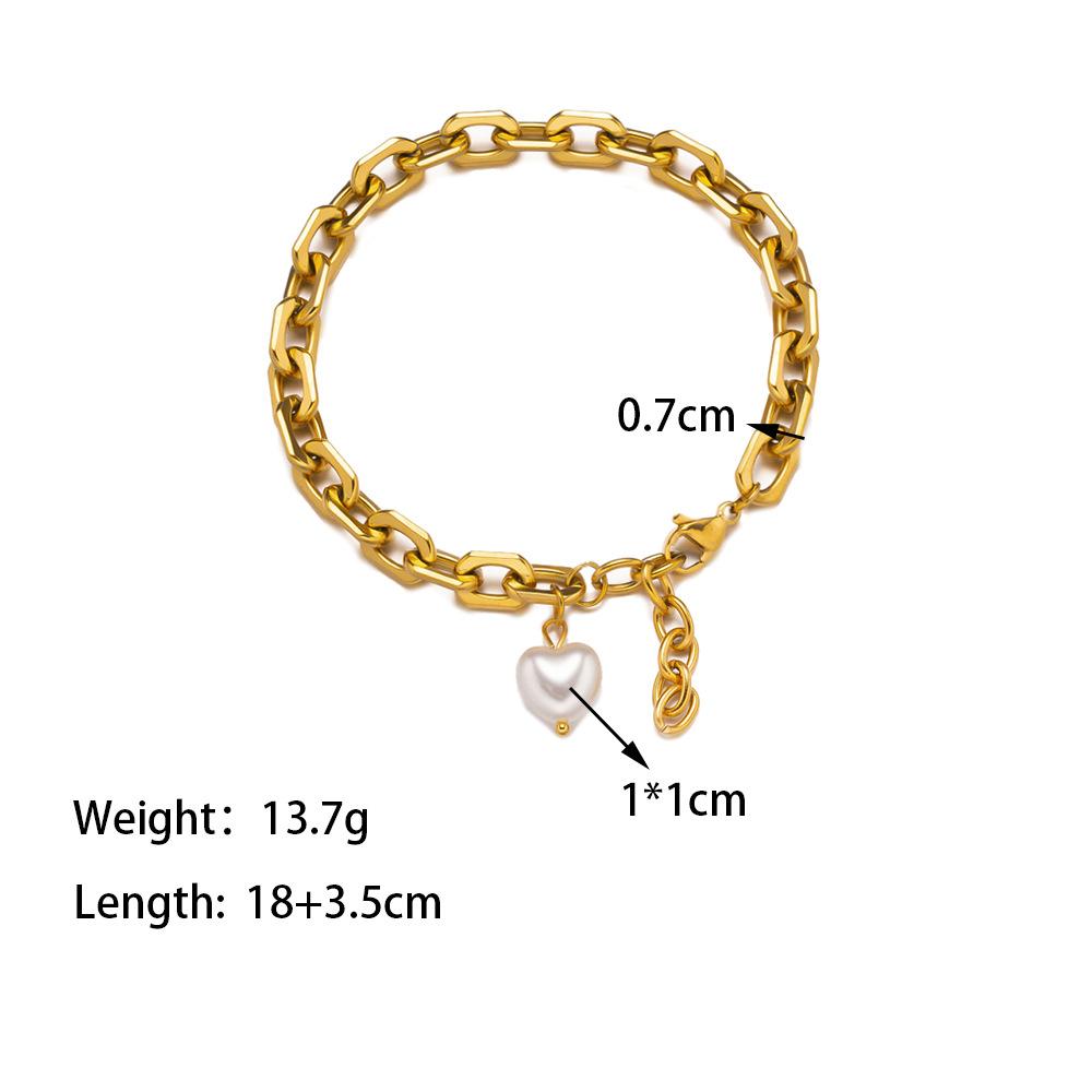 

Аксессуары Мода Универсальные украшения, Простая индивидуальность Любовь Жемчужный браслет Женщины