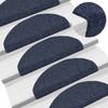 vidaXL Stufenmatten Selbstklebend 15 Stk. 65x21x4 cm Blau Halbrund Groß