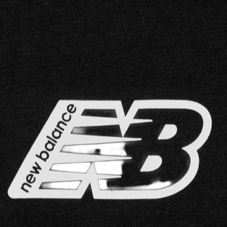 New Balance T Shirts Men's Black Crew Neck Moderate Straight Fit AMT23514-BK