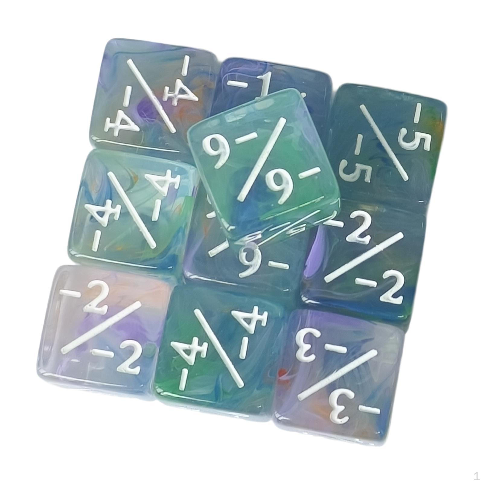

10 штук счетных кубиков 16 мм акриловые математические учебные материалы жетоны для сложения и вычитания Red Purple