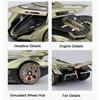 1:24 Scale V12 SVJ63 Super Car Model Toy Doors Opened Metal Diecast Sound Light Miniature Models Children's Educational Toys
