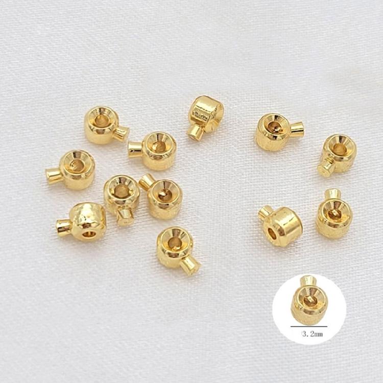 10PCS Metal Spacer Beads Charm Loose Beads Bracelets Jewelry Making Supplies Alloy Texture Necklace Beads for Jewelry