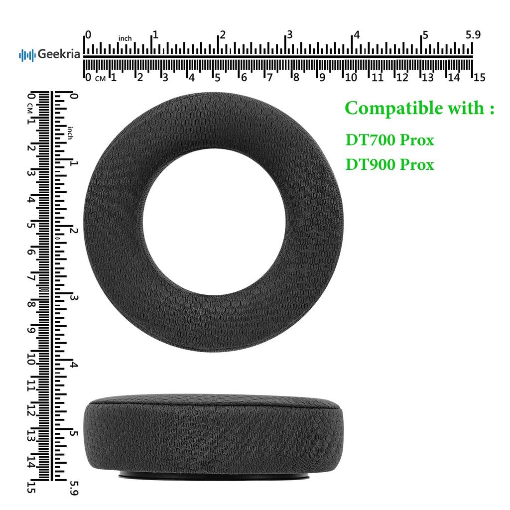 Geekria Ear Pads Comfort Extra Thick Compatible Pads Compatible with Beyerdynamics DT 700 PRO DT 900 PRO X Headphones Pads Cups X, Ear/Ear (Mesh