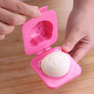 2 pezzi stampo per uova sode simpatico cartone animato fai da te stampo per anello di uova bento maker cutter decorazione polpette di riso accessori da cucina per la cucina
