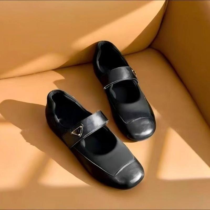 New Soft Leather Autumn Comfortable Single Shoes Women's Shoes Soft Sole Shallow Mouth Leather Shoes Casual Non-slip Flat Shoes