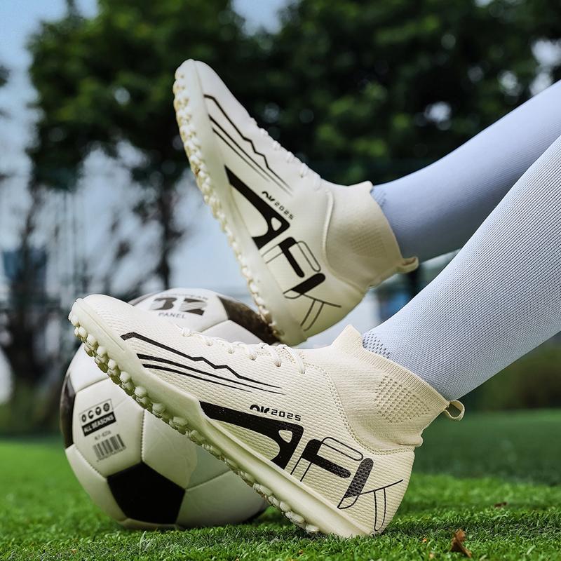 Kinder/Herren Socken Mund Fußballschuhe Gummi Weiche Sohle Kurzen Nagel Kunstrasen Leder Jugend Kinder Fußballschuhe