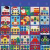 Large Particles Jigsaw Board Games Shape Sorter Mushroom Nail Beads Puzzle Toys  Kindergarten Kids