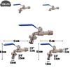 1 Stück Badezimmerarmatur Blau Industriell Und Hausbewässerung Zinklegierung Gartenwasserhähne Mit Doppeltem Nippel Außenbalkon Armatur