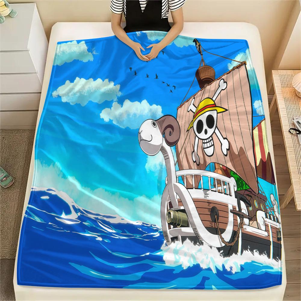 1pz Una Pezzo Monkey D Luffy Coperta in Flanella Fantasia Adatta a Tutte le Stagioni per Arredamento Casa Calore e Comfort Regali Regalo Festivo
