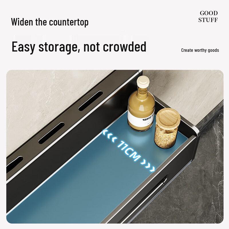 3-Tier Wall-Mounted Kitchen Storage Rack with Knife Holder