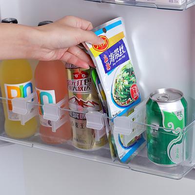4Pcs Partition Board Retractable Space-Saving PP Refrigerator Storage Shelf Divider for Home