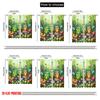 2pcs,2D plane printing Creative Curtains Vibrant Frog & Butterfly Polyester (without rod) Decorations Inside for Bedroom, Living