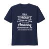 Funny Proud Father in Law T Shirt Dad Fathers Day Ideas  vintage Washed Stretched Breathable Unisex Top For Everyday Wear