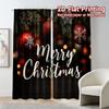 Set Of 2 Modern Flat Printing Jit Curtains Without Rod Festivesnowflakes Minimalist Durable Polyester Curtain Made