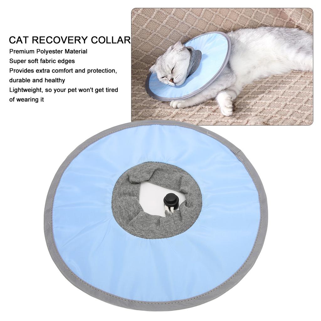 Cat Recovery Collar Waterproof Prevent Licking Protective Pet Elizabeth Collar for Post Surgery