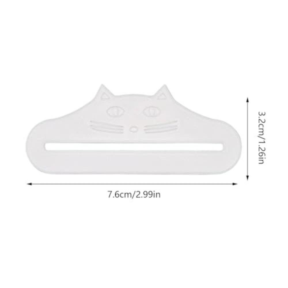 Cat Shape Cat Treat Squeezer Waterproof Reusable Cat Treat Feeder Spoon Adjustable Squeezing Tools Food Extruder белый