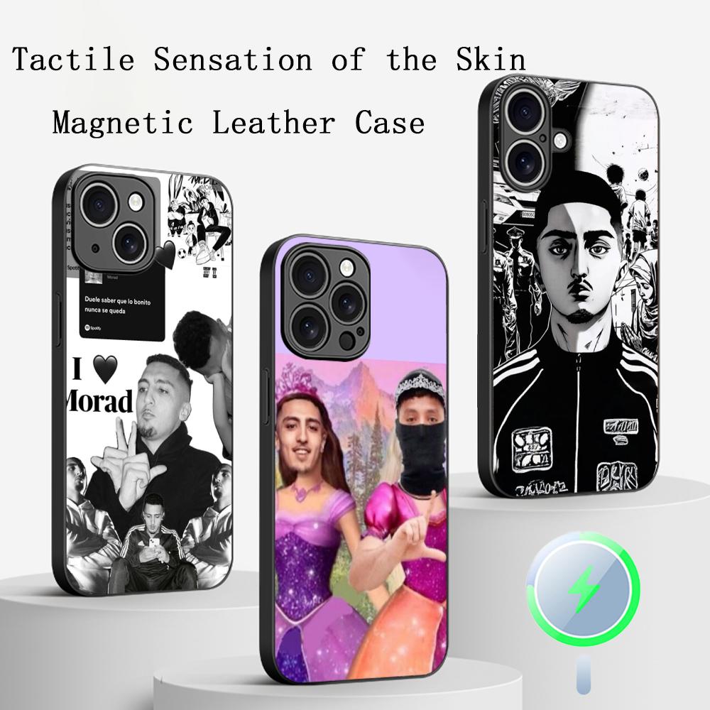 Hot Singer Morad Pattern Design Phone Case For iPhone 16 15 14 13 12 11 Plus Pro Max  High-end Luxury Magsafe Sheepskin