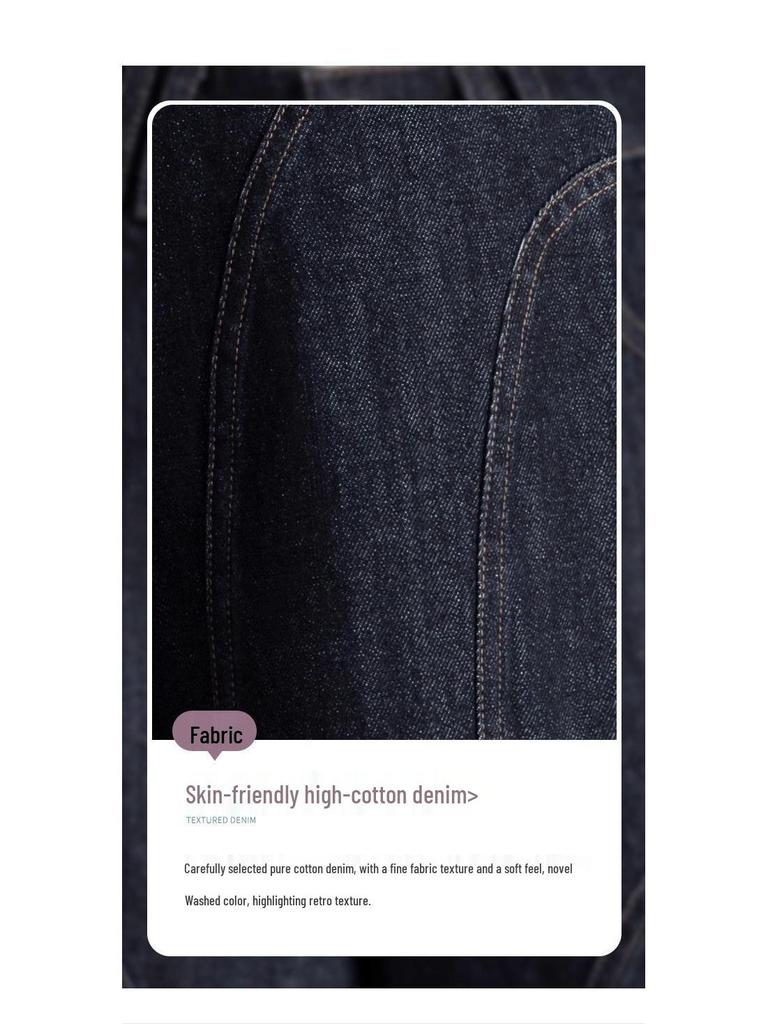 Women's Black Denim Mid-Calf Shorts - Summer 2025 Collection, Lightweight, Loose Fit, Five-Point Wide Leg Style