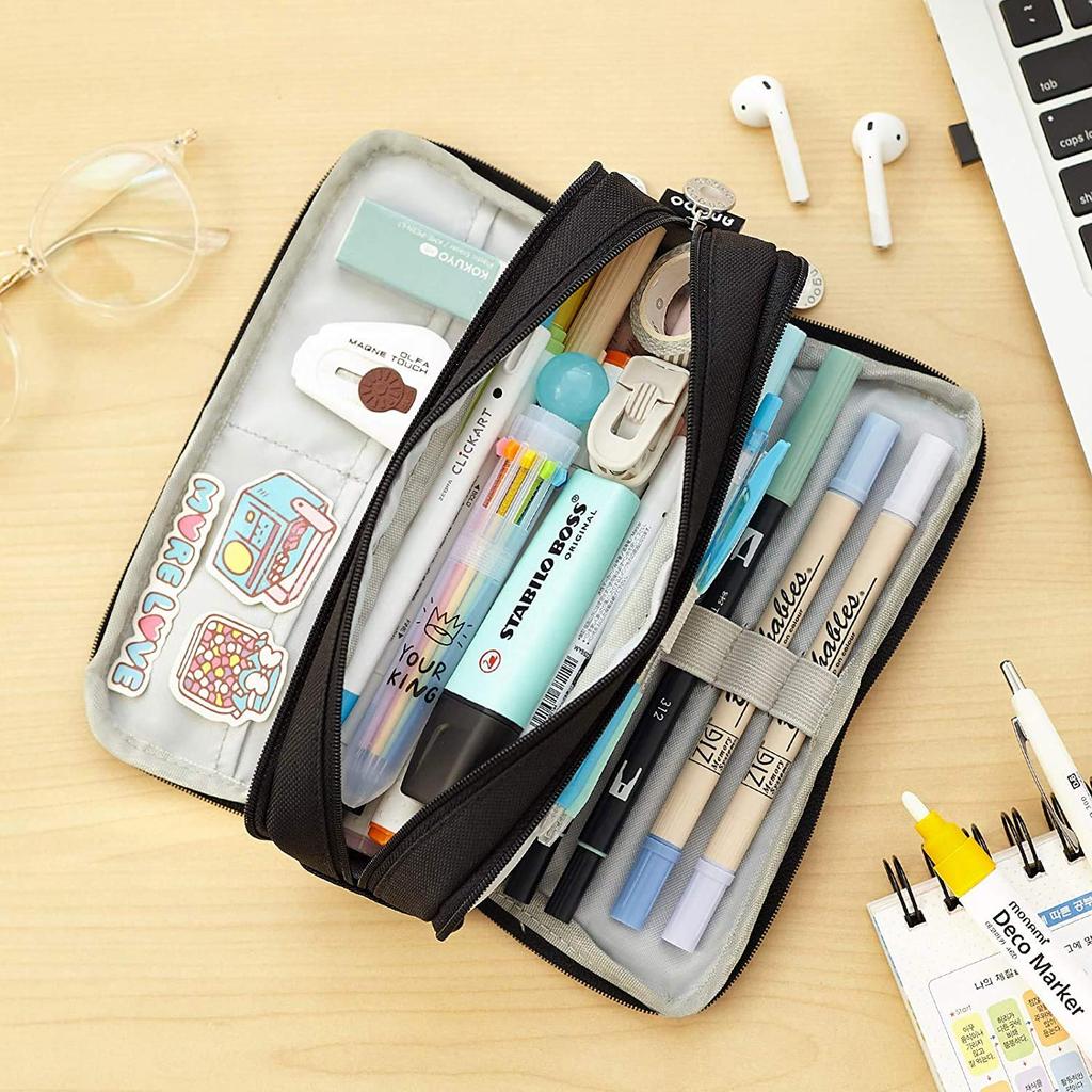 STAROUR Large Capacity Pencil Multifunctional Tool Pencil Canvas Pencil Small Item Suitable for Junior High and College Boys and Office and Working
