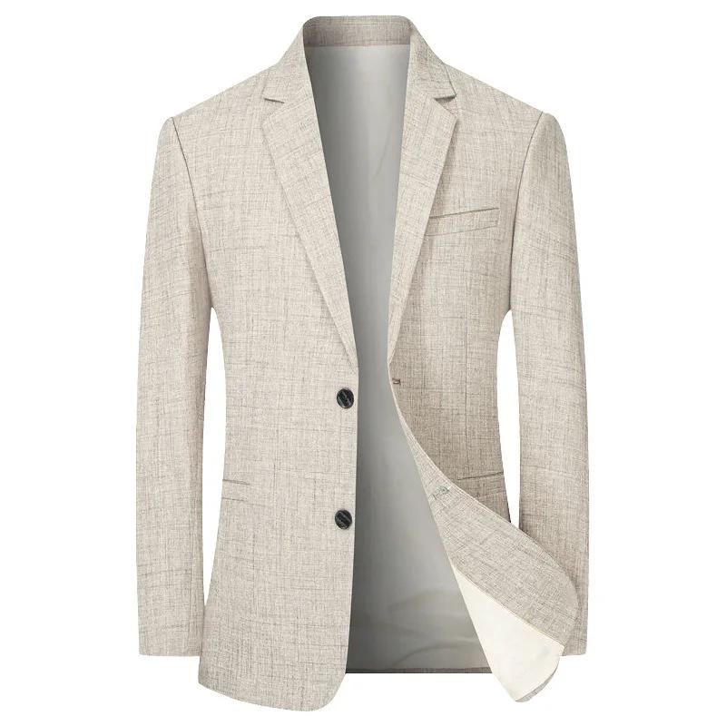Men Thin Suit Blazers Jackets Business Casual Suit Designer Coats Spring Summer Formal Wear Slim Fit Blazers Jackets Size 4X
