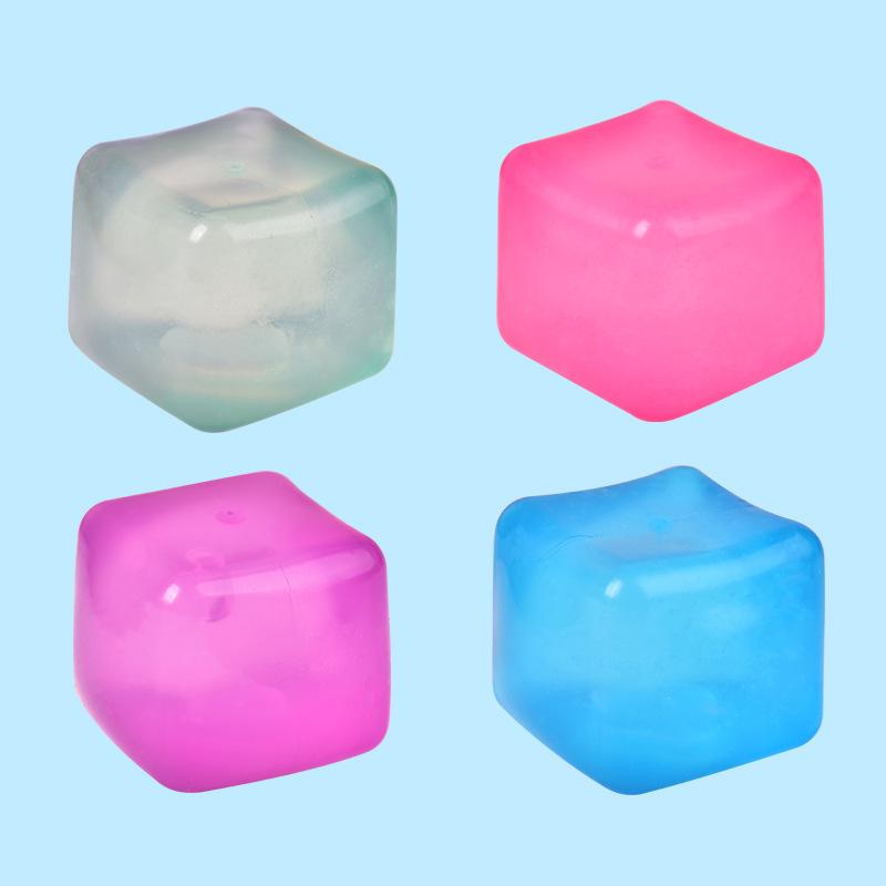 Cube Stress Squishy Fidget Toys For Relaxation High Density Gel Filled Fidgets For Classroom Sensory Calming Toys For Kids Adult