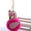Swan Shape Hair Ball Key Chain Pendant Bag Pendant Handicraft Gift