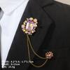 Fashion Baroque Vintage Diamond Brooch Men'S Suit Accessories Personalized Wedding Long Jacket Corsage Badge