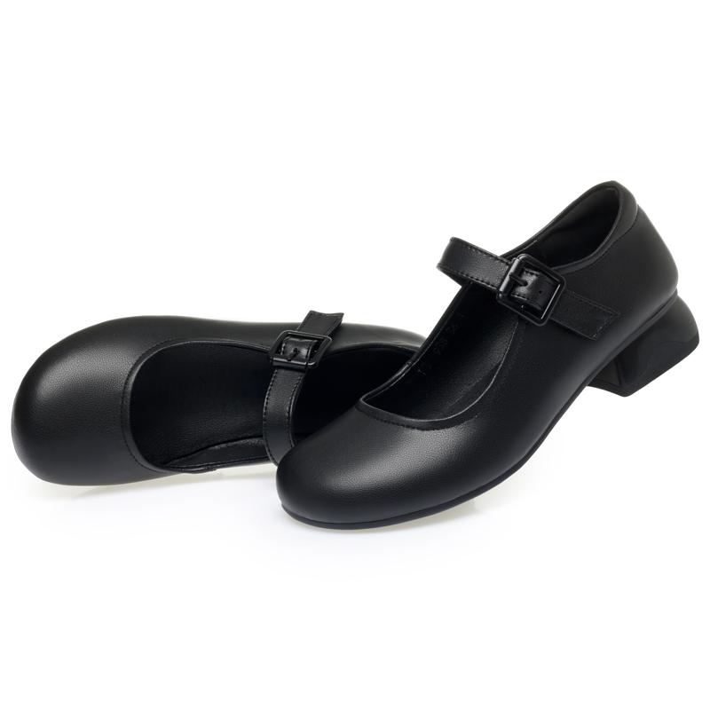 Fashion AIYUQI 2025 new women's shoes Thick heel non-slip Mary Jane shoes female Large size buckle strap formal work shoes for women