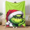 Grinch Christmas Hat Blanket Soft Throw Blanket For Home Bedroom Bed Sofa Travel Office Solid Christmas Blanket