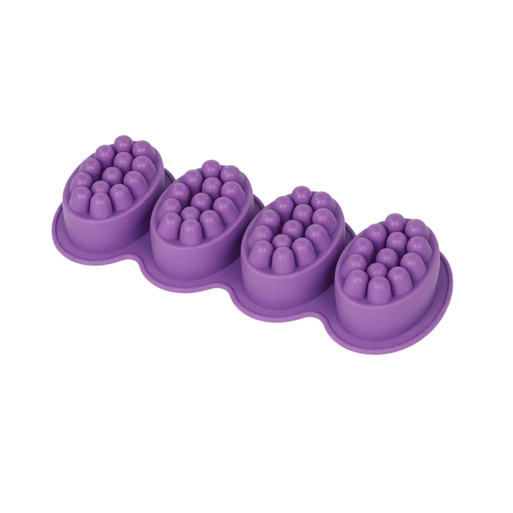 4 Cavity Silicone Mold for Massage Cake Soap Making DIY Handmade Baking Mold Flexible Non-Stick Durable Kitchen Tool for Soap and Cake