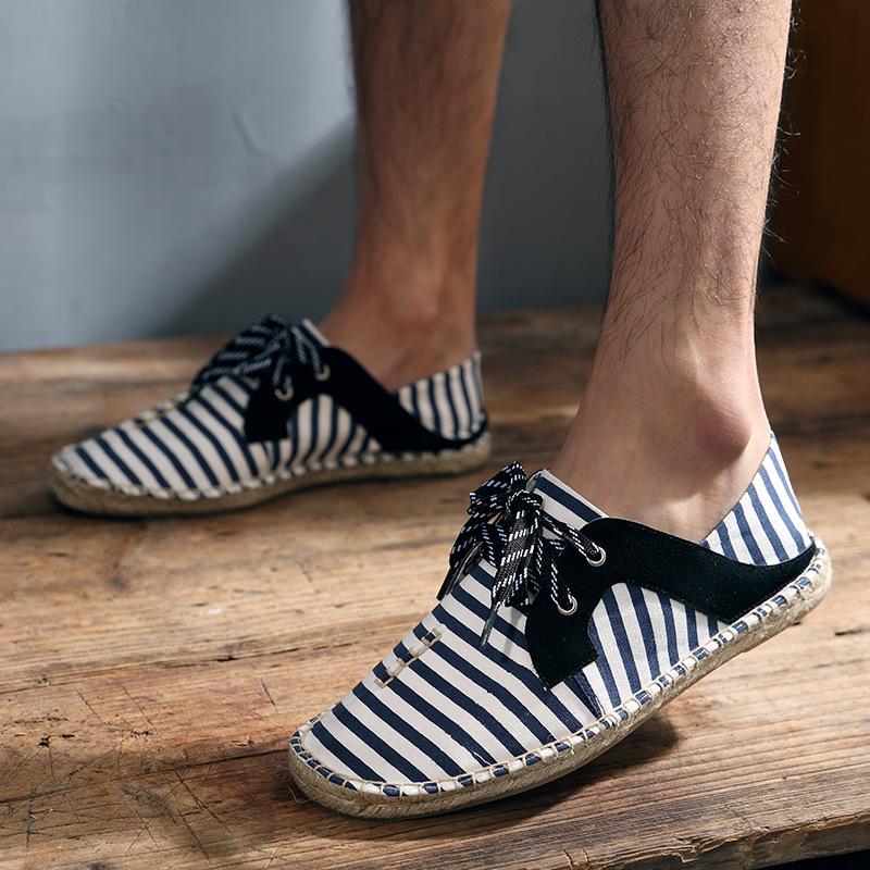 New Fashion summer Fly fabricmale casual Canvas Hemp Insole Fisherman Light Shoes men Espadrille Flats Shoes rty6