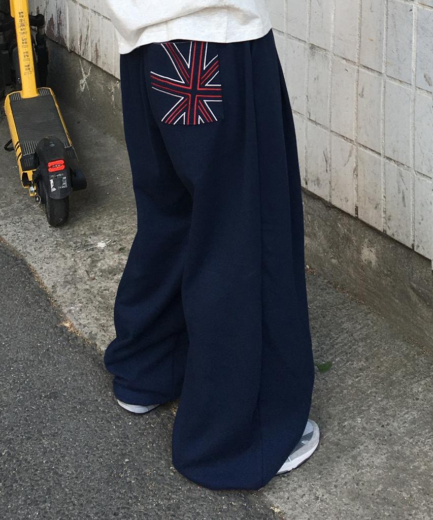 FUZZY SCAN London Taschen Gebogene Ballonhose Marine