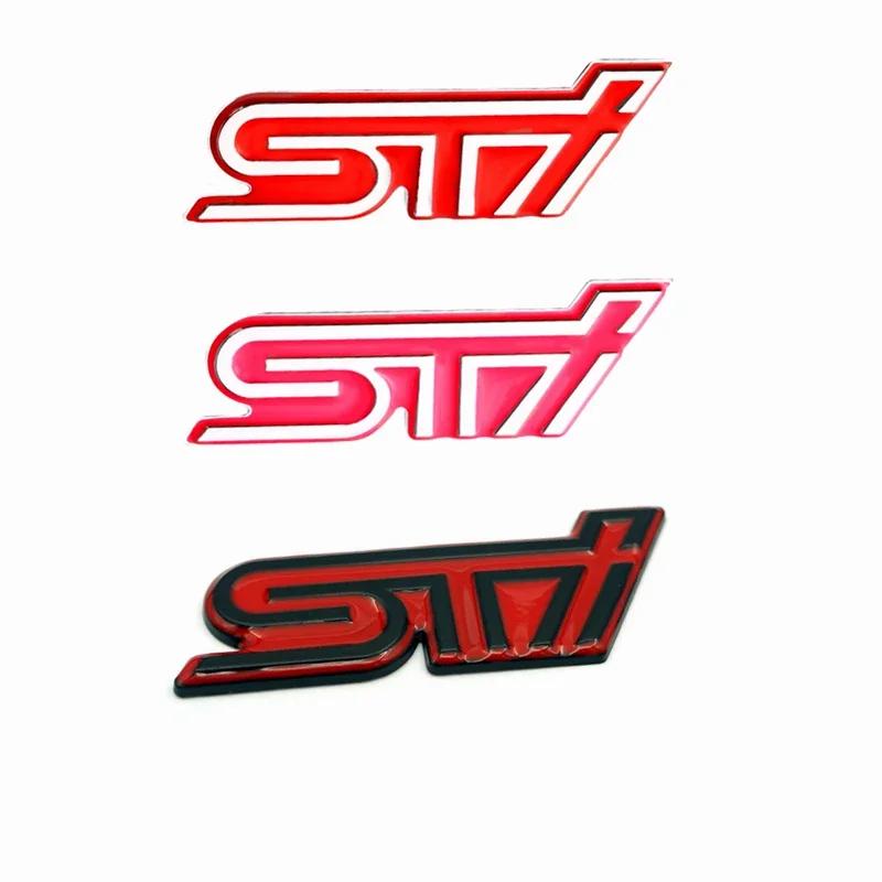 Emblém STI Logo na přední mřížku auta pro XV WRX BRZ FORESTER IMPREZA LEGACY OUTBACK Samolepka na bok karoserie auta