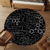1pc Chemistry Science Round Chair mat office Area Rug - Non-Slip, Floor Mat for Office, Bedroom, and Indoor Decor p127290
