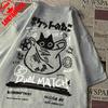 Harajuku Kawaii Cat Printed Short Sleeve Unisex and Women Casual TShirt Crew Neck Short Sleeve Cotton Top All Seasons Breathable