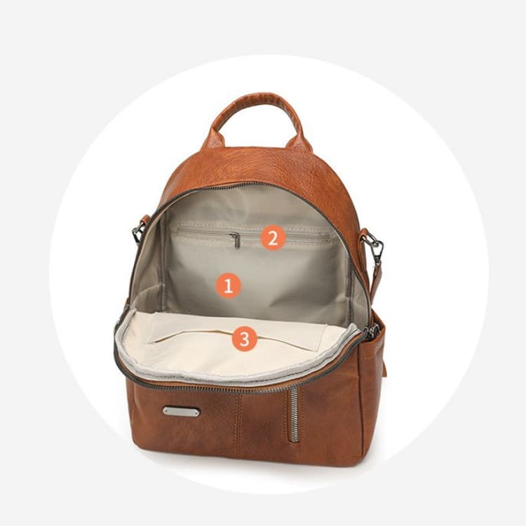 Vintage Backpack Wide Ribbon Shoulder Backpack