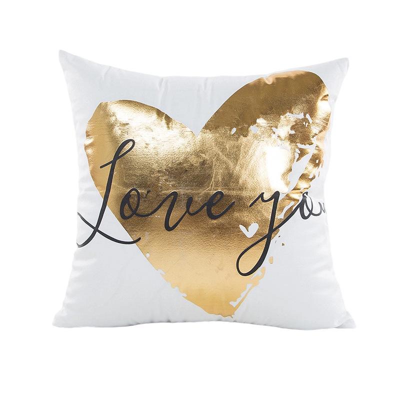 New Summer Hot Stamping Pillowcase Soft and Comfortable Sofa Decoration Home Fashion Pillowcase