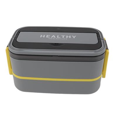 Dvouvrstvý Bento Box 316 Nerezový přenosný obědový box s příbory do práce