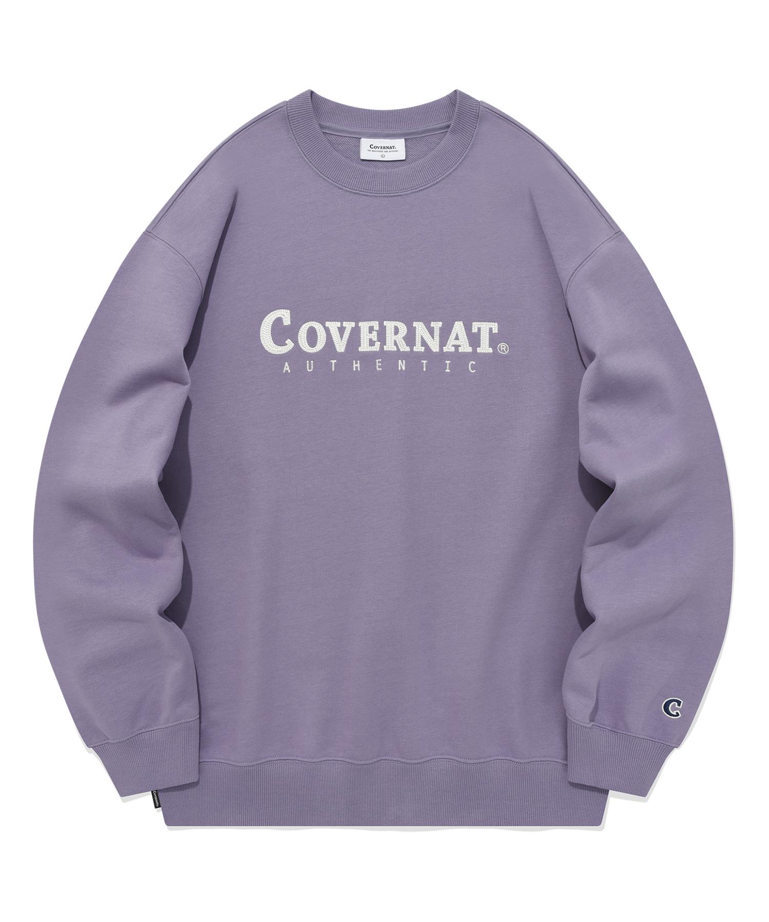 Худи Covernat с аутентичным логотипом, лавандовое Lavender/L